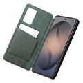 Samsung Galaxy S26 Qialino Smart View Flip Lædercover - Grøn