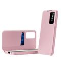 Samsung Galaxy S26/S26 Pro Smart Clear View Flip etui med kortplads - Pink