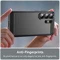 Samsung Galaxy S26 Ultra Børstet TPU Cover - Karbonfiber - Sort