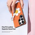 Samsung Galaxy S26 Ultra Dux Ducis Luvy cover med fingerring/håndrem - Orange / Marguerit