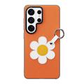 Samsung Galaxy S26 Ultra Dux Ducis Luvy cover med fingerring/håndrem - Orange / Marguerit