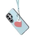 Samsung Galaxy S26 Ultra Dux Ducis Luvy cover med fingerring/håndrem - himmelblå / hjerte