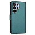 Samsung Galaxy S26 Ultra-pungetui med hjerter og blomster - grøn