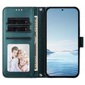 Samsung Galaxy S26 Ultra-pungetui med hjerter og blomster - grøn