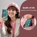 Samsung Galaxy S26 Ultra-pungetui med hjerter og blomster - grøn