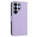 Samsung Galaxy S26 Ultra-pungetui med hjerter og blomster - lys lilla