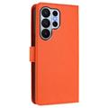 Samsung Galaxy S26 Ultra-pungetui med hjerter og blomster - orange
