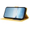 Samsung Galaxy S26 Ultra-pungetui med hjerter og blomster - gul