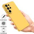 Samsung Galaxy S26 Ultra Flydende silikone cover med håndrem - gul