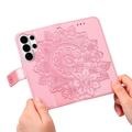 Samsung Galaxy S26 Ultra Mandala Series Etui med Pung - Pink