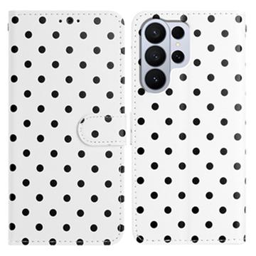 Samsung Galaxy S26 Ultra Pung Etui med Prikket Mønster - Hvid