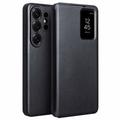 Samsung Galaxy S26 Ultra Qialino Smart View Flip Lædercover - Sort