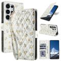 Samsung Galaxy S26 Ultra Rhombisk Blomsterpung - gule blomster