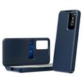 Samsung Galaxy S26 Ultra Smart Clear View Flip etui med kortplads - Safir