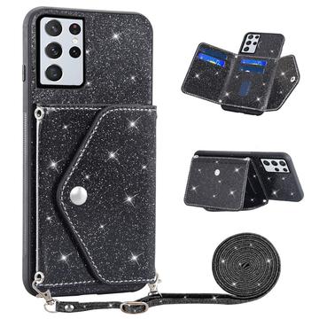 Samsung Galaxy S26 Ultra Stardust Cover med Kortholder - Sort
