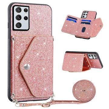 Samsung Galaxy S26 Ultra Stardust Cover med Kortholder - Pink