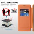 Samsung Galaxy S26 Ultra Stilfuldt magnetisk flip-etui med RFID-kortpladser - orange
