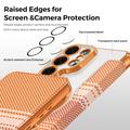 Samsung Galaxy S26 Ultra Stilfuldt magnetisk flip-etui med RFID-kortpladser - orange