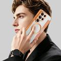 Samsung Galaxy S26 Ultra Stilfuldt magnetisk flip-etui med RFID-kortpladser - orange