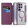 Samsung Galaxy S26 Ultra Stilfuldt magnetisk flip-etui med RFID-kortpladser
