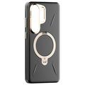 Samsung Galaxy S26 Ultra Torras Ostand Q3 VegSkin Magnetisk Cover - Sort
