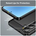 Samsung Galaxy S26+ Børstet TPU Cover - Karbonfiber