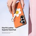 Samsung Galaxy S26+ Dux Ducis Luvy cover med fingerring/håndrem - Orange / Marguerit