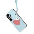 Samsung Galaxy S26+ Dux Ducis Luvy cover med fingerring/håndrem - himmelblå / hjerte