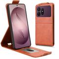 Samsung Galaxy S27 Pro lodret flip-etui med stativ - Brun