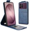 Samsung Galaxy S27 Pro lodret flip-etui med stativ - mørkeblå