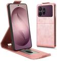 Samsung Galaxy S27 Pro lodret flip-etui med stativ - rosaguld