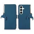 Samsung Galaxy S27+ Pung læder cover med RFID - blå