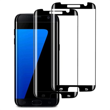 FocusesTech Curved Samsung Galaxy S7 Edge Skærmbeskyttelse Hærdet Glas - 2 Stk.