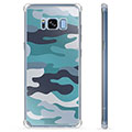Samsung Galaxy S8 Hybrid Cover - Blå Camouflage