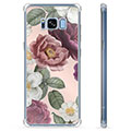 Samsung Galaxy S8 Hybrid Cover - Romantiske Blomster