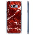 Samsung Galaxy S8+ Hybrid Cover - Rød Marmor