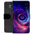 Samsung Galaxy S8 Premium Flip Cover med Pung - Galakse