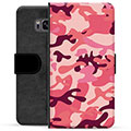 Samsung Galaxy S8 Premium Flip Cover med Pung - Pink Camouflage
