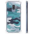 Samsung Galaxy S9+ Hybrid Cover - Blå Camouflage