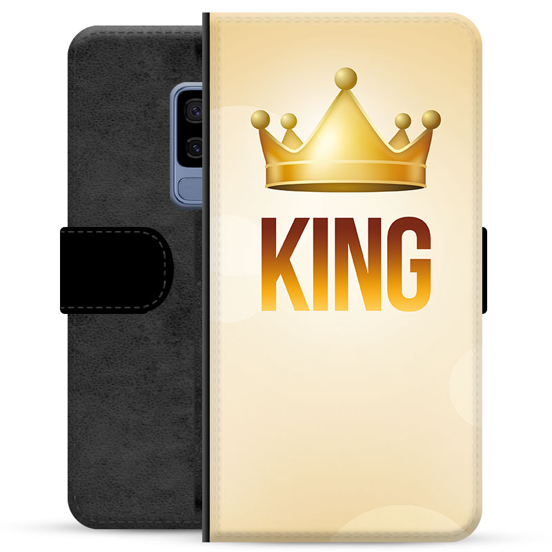 Samsung Galaxy S9+ Premium Flip Cover med Pung - Konge