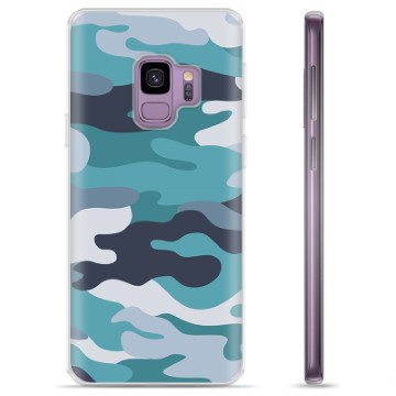 Samsung Galaxy S9 TPU Cover - Blå Camouflage