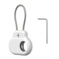 Samsung Galaxy SmartTag/SmartTag2 silikoneetui med tråd i rustfrit stål - hvid
