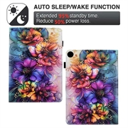 Samsung Galaxy Tab A11/A9 Smart Folio Taske - Blomsterblomst