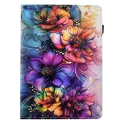 Samsung Galaxy Tab A11/A9 Smart Folio Taske - Blomsterblomst