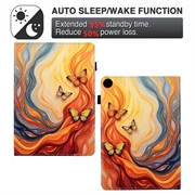 Samsung Galaxy Tab A11/A9 Smart Folio Taske - Orange sommerfugle