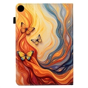 Samsung Galaxy Tab A11/A9 Smart Folio Taske - Orange sommerfugle