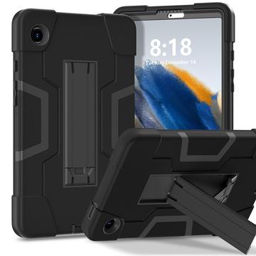 Samsung Galaxy Tab A11 Robotstil Hybrid-etui med kickstand - Sort