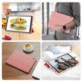 Samsung Galaxy Tab A11 Dux Ducis Domo Tri-Fold Smart Folio Cover - Pink