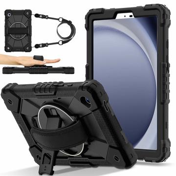Samsung Galaxy Tab A11 Heavy Duty 360 Cover med Håndrem - Sort