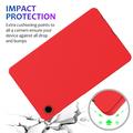 Samsung Galaxy Tab A11 Flydende silikone cover - rød